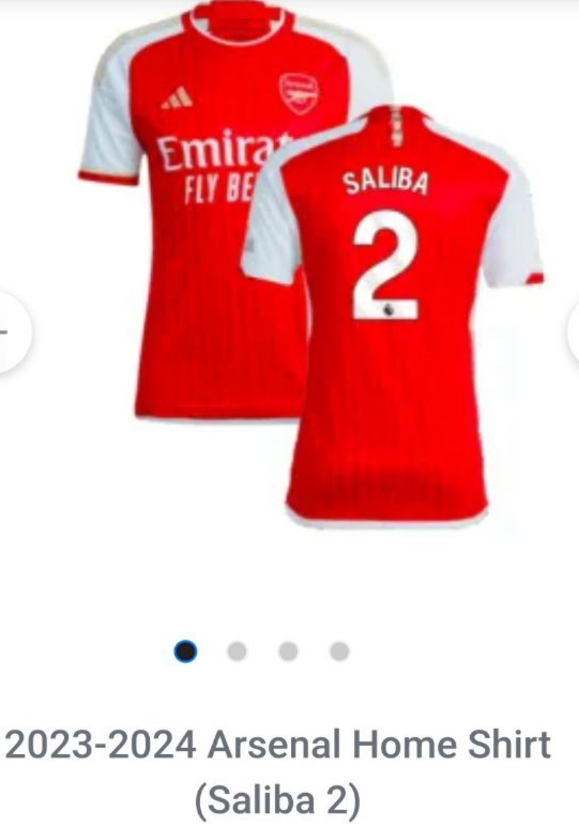 2023-2024 Arsenal Saliba #2 Saliba Home jersey
