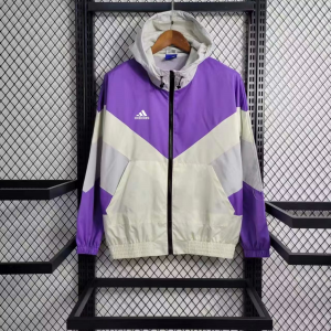Customizable logo Windbreaker Jacket Adidas Purple S-XXL