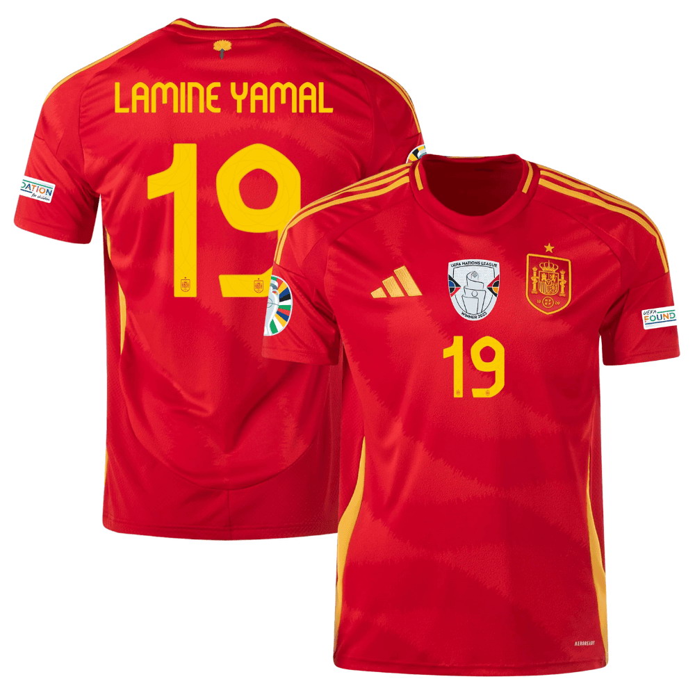 Lamine Yamal #19 Spain National Team 2024 Home Stadium Jersey – Scarlet