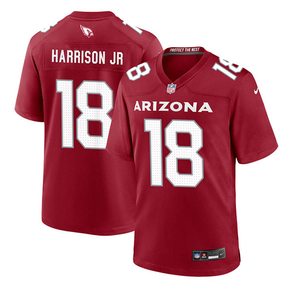Men's Arizona Cardinals #18 Marvin Harrison Jr. Red Jerseys