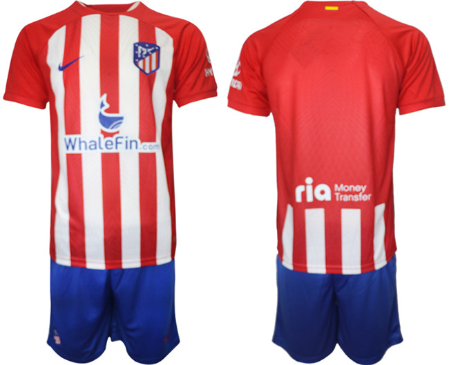 Men's Atlético De Madrid Custom 2023 24 Red Home Soccer Jersey Suits