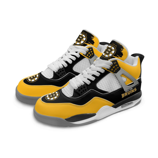 Men's Boston Bruins Running Weapon Air Jordan 4 Shoes 002