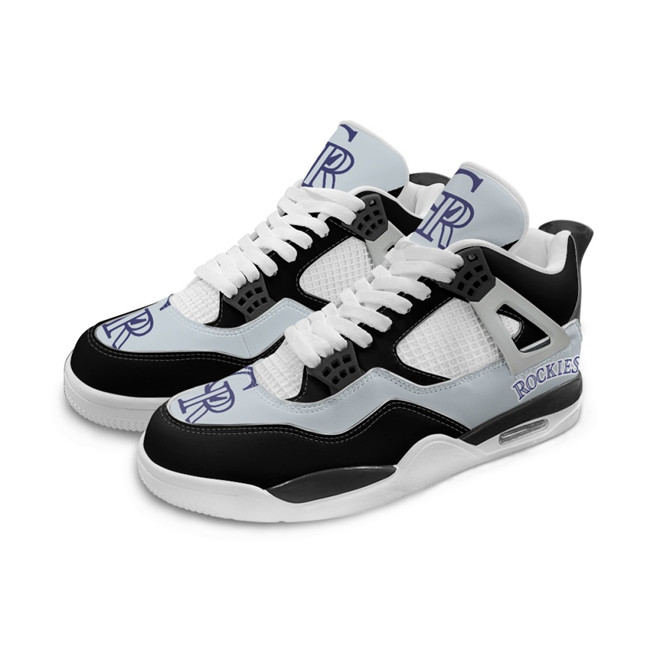 Men's Colorado Rockies Running Weapon Air Jordan 4 Shoes 003