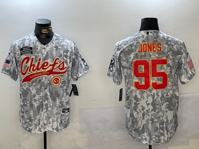 Men's Kansas City Chiefs #95 Chris Jones 2024 Arctic Camo Salute To Service Stitched Baseball Jersey 2