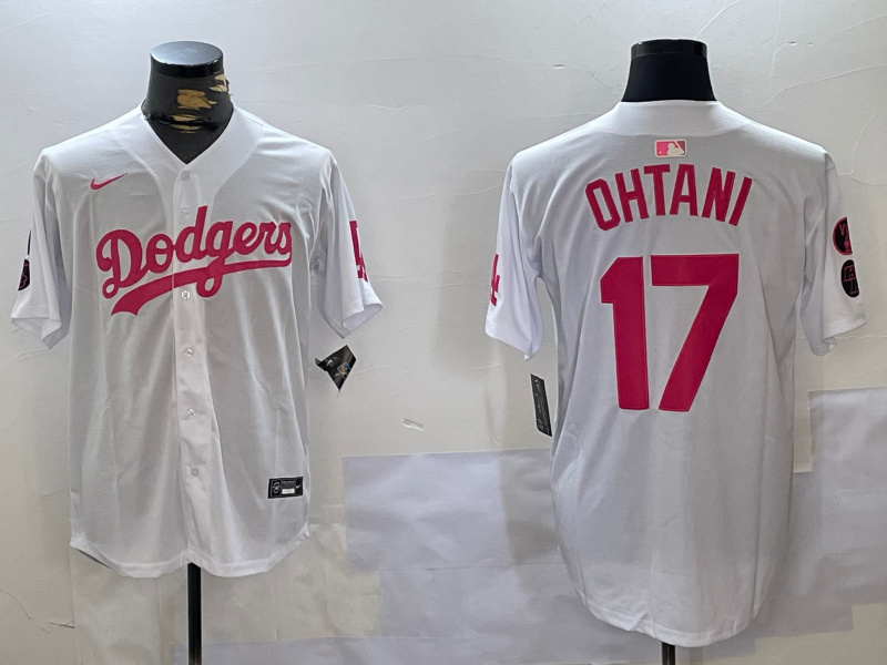 Men's Los Angeles Dodgers #17 Miguel Vargas White Cool Base Stitched Baseball Jersey