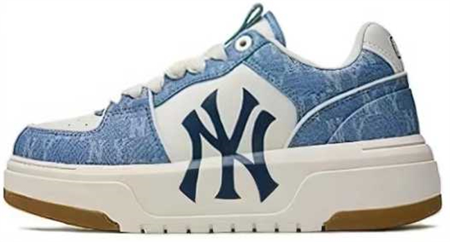 Men's New York Yankees Chunky Liner Baseball Shoes Sneakers White Blue 002