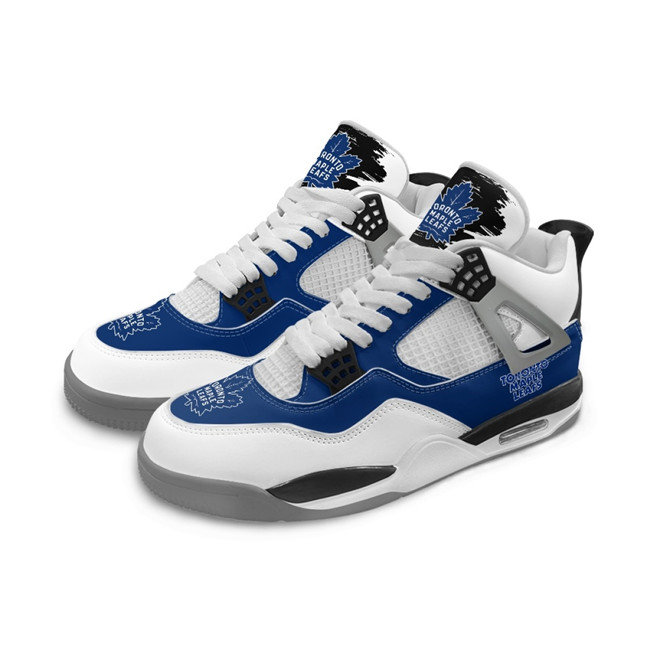 Men's Toronto Maple Leafs Running Weapon Air Jordan 4 Shoes 002