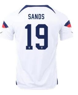 Men's United States 19# white  Soccer Jersey