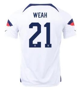 Men's United States 21# white  Soccer Jersey