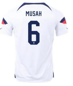 Men's United States 6# white  Soccer Jersey