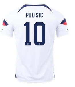 Men's United States Pulisic #10 White  Soccer Jersey