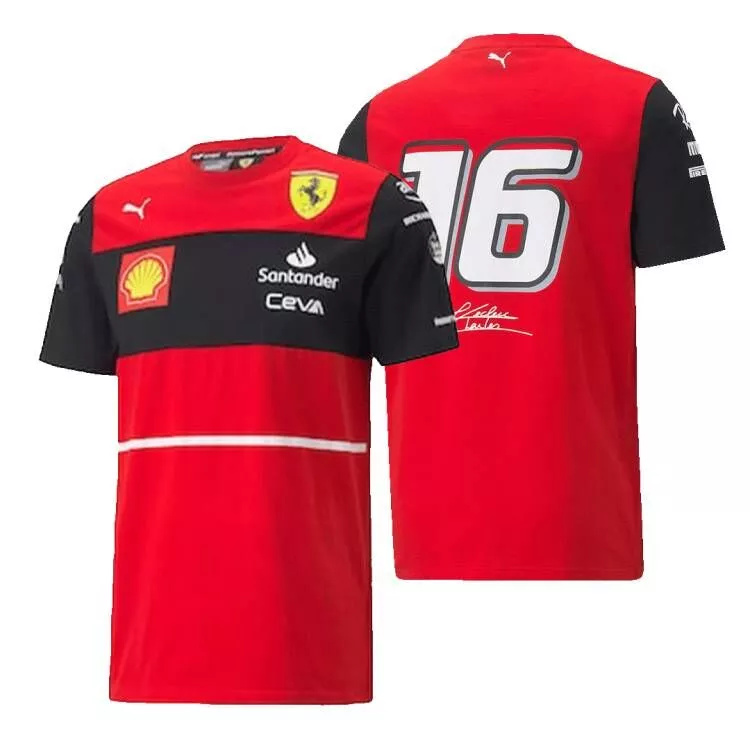 Scuderia Ferrari F1 Racing Team T-Shirt #16 Red 2022