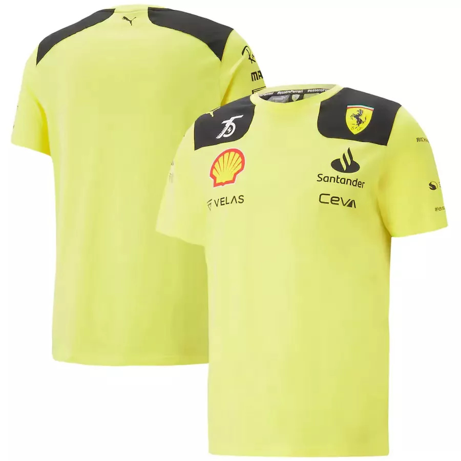 Scuderia Ferrari F1 Racing Team Yellow T-Shirt 2023