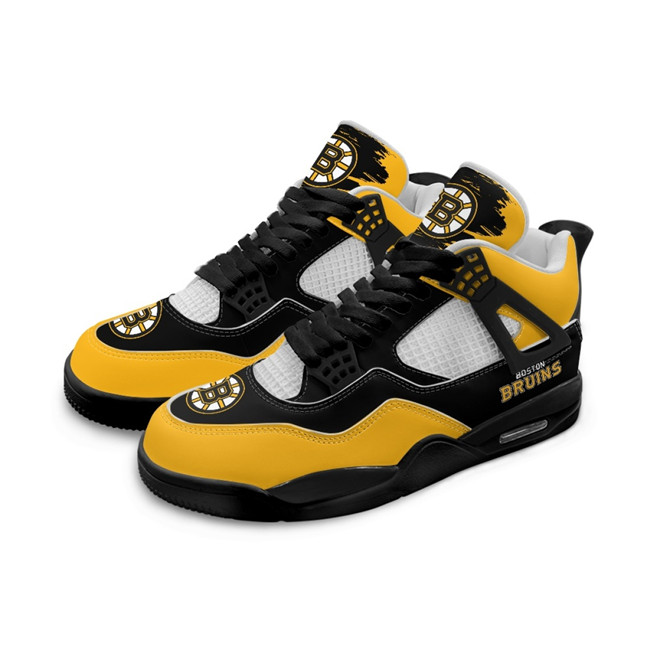 Women's Boston Bruins Running Weapon Air Jordan 4 Shoes 003