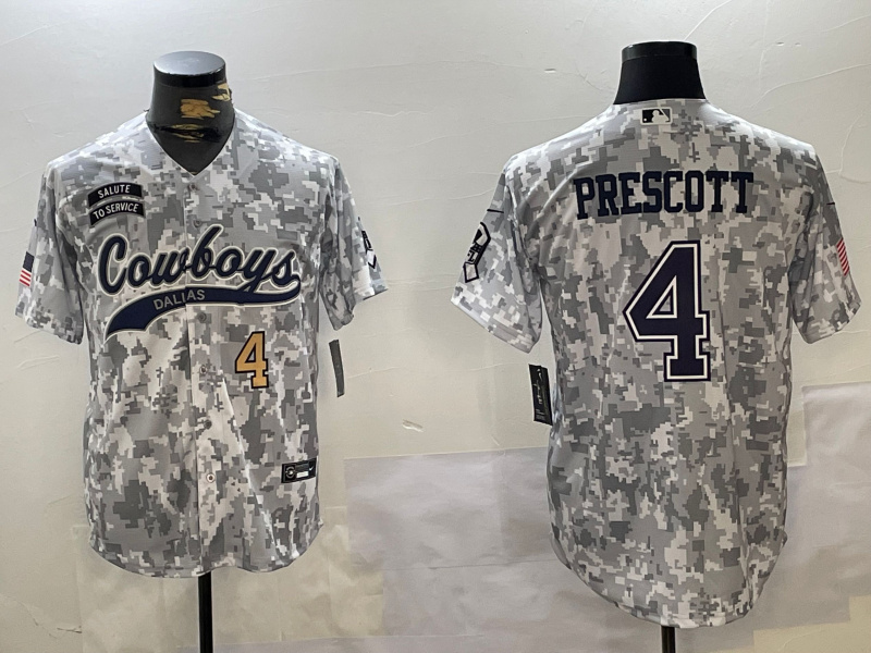 Men's Dallas Cowboys #4 Dak Prescott 2024 Arctic Camo Salute To Service Stitched Baseball Jersey 2