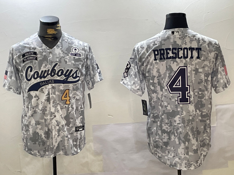 Men's Dallas Cowboys #4 Dak Prescott 2024 Arctic Camo Salute To Service Stitched Baseball Jersey 6